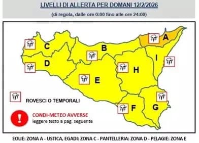 Maltempo in arrivo: allerta arancione nel messinese, scuole chiuse a Palermo