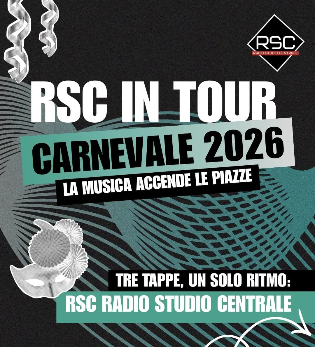 Carnevale 2026, RSC in tour | RSC Radio Studio Centrale