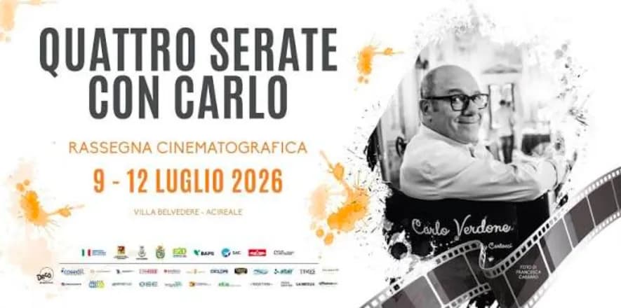 Quattro serate con Carlo, ad Acireale proiezioni e incontri con Carlo Verdone