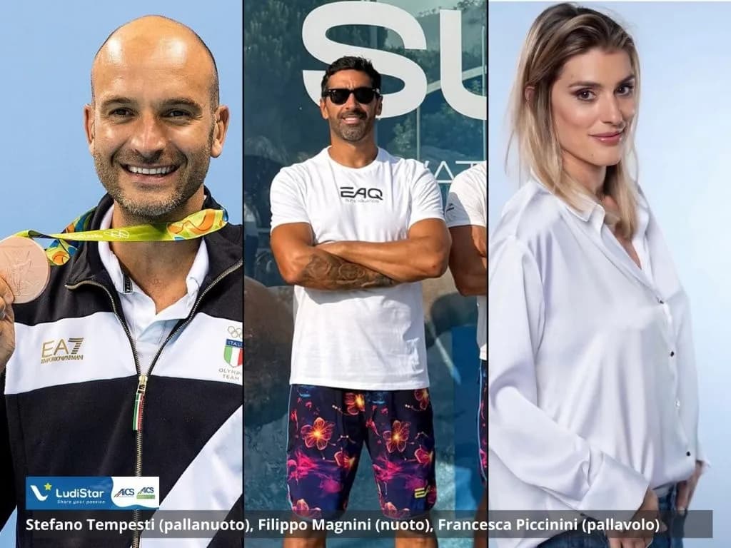 Mondello, Pccinini e Magnini tra i grandi dello sport testimonial  della Ludistar Sport Experience