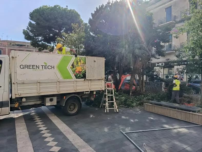 Catania, in Piazza Iolanda interventi di manutenzione straordinaria del verde