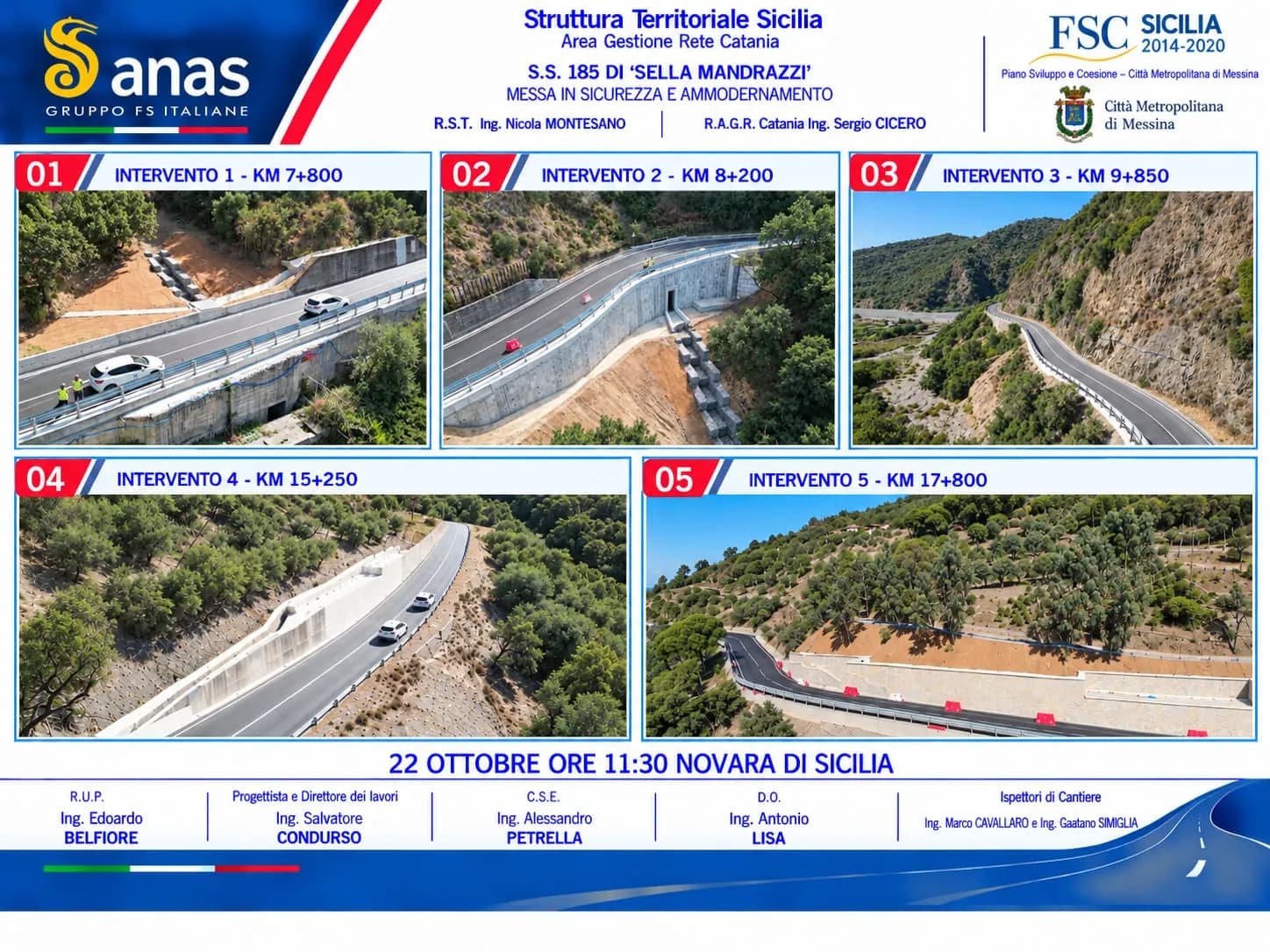 Novara di Sicilia, il 22 ottobre l’inaugurazione della SS 185 dopo gli interventi di messa in sicurezza